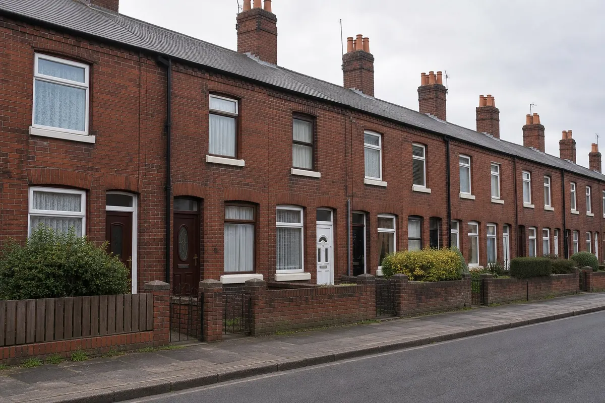Victorian brick terraces in Darlington's West End suited to a low temperature heat pump system